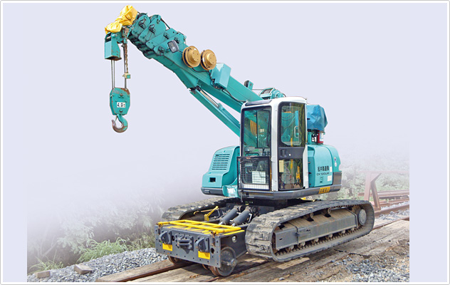 Road-rail 4.9-t crawler crane
