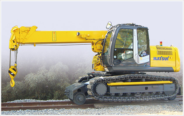 Road-rail 8-t crawler crane