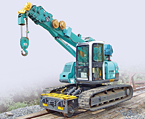 Road-rail 4.9-t crawler crane