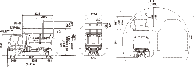 主要寸法図 MD040-2AH